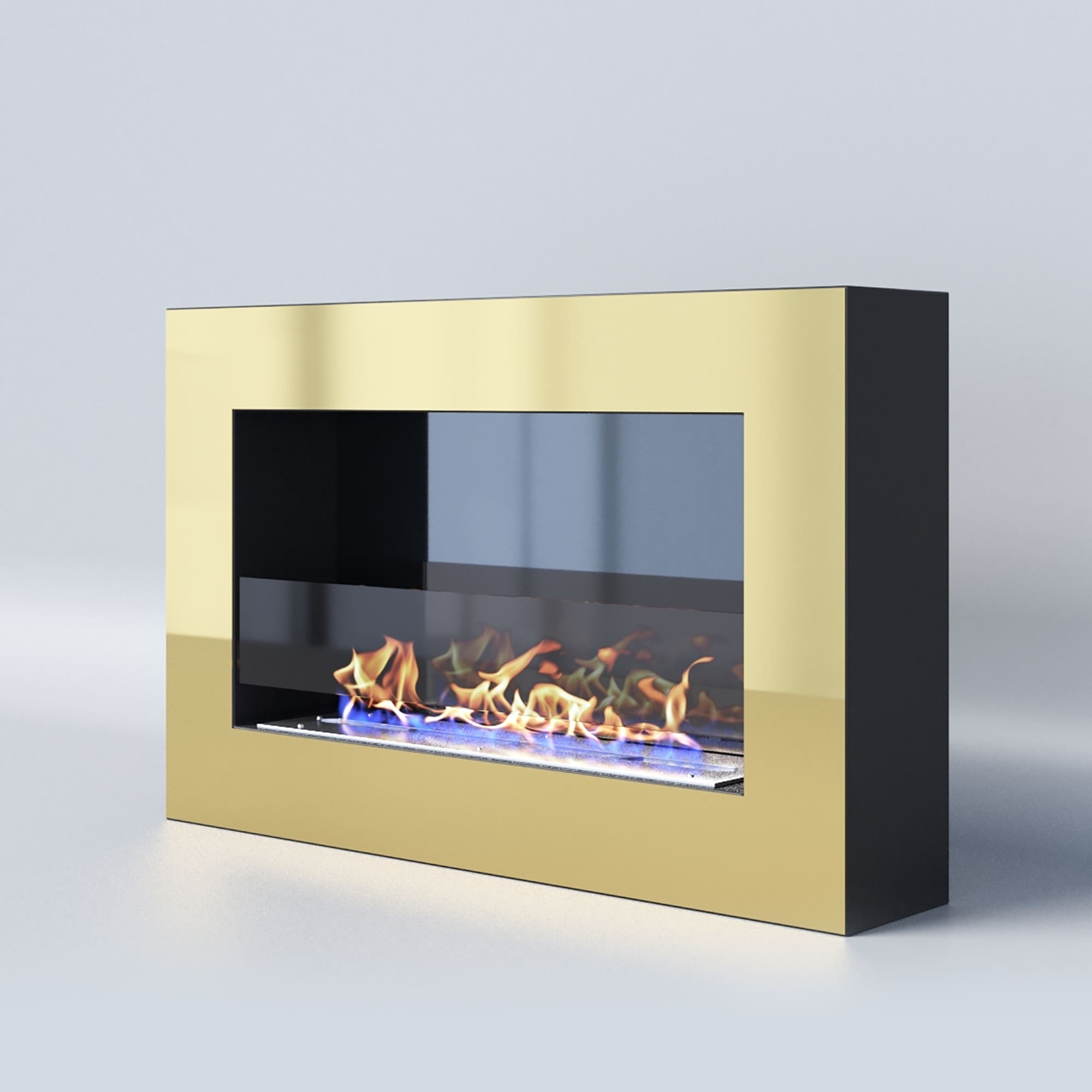 Биокамин "Русский огонь" Барокко 800N настенный (высота 500мм.) с защитным стеклом по цене 37 750 руб.