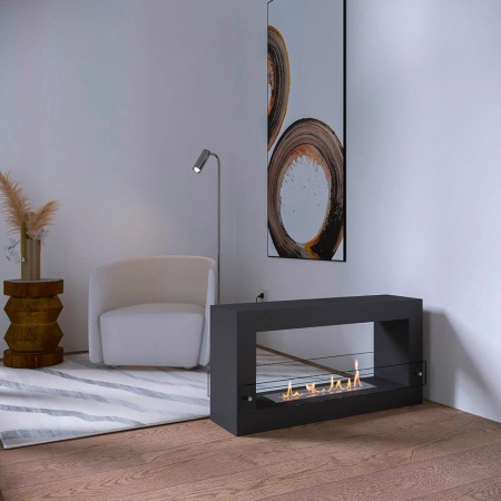 Биокамин SteelHeat WALL FRAME ONE 900 черный, стемалит по цене 48 720 руб.