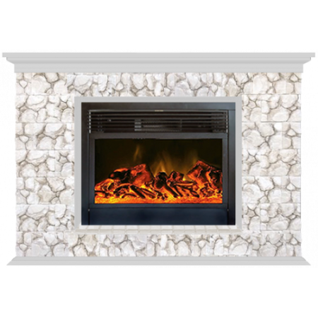 Пафос Карелия 28 (беленый дуб)+Newflame