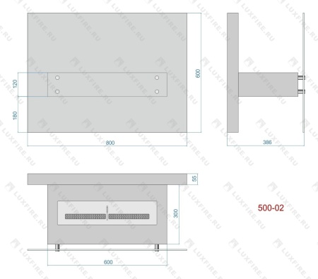 Напольный биокамин Lux Fire "Консул 2" 800 Напольный биокамин Lux Fire "Консул 2" 800 по цене 54 120 руб.