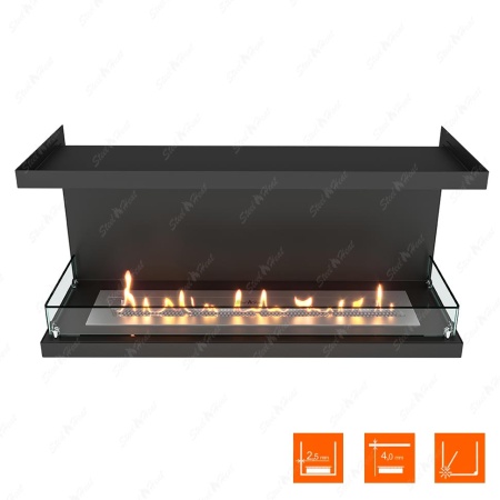 Биокамин фронтальный SteelHeat Leader 1000 стекло по цене 40 331 руб.