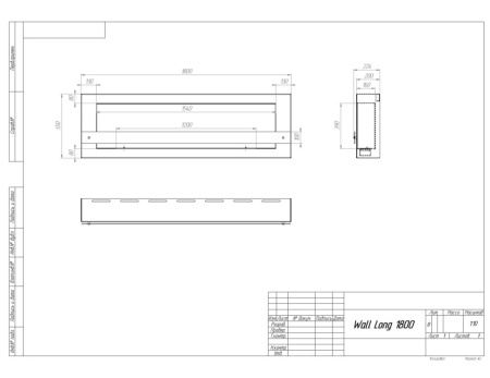 Биокамин SteelHeat WALL GRAND 1800 черный, стемалит по цене 91 140 руб.