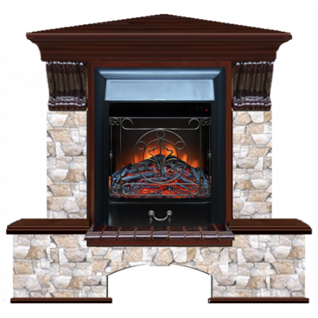 Бостон К Арбат угловой (красное дерево)+Majestic Black